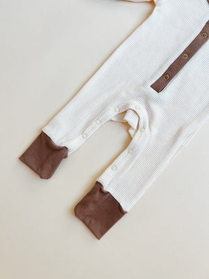 Waffle Romper - Cream