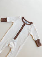 Waffle Romper - Cream